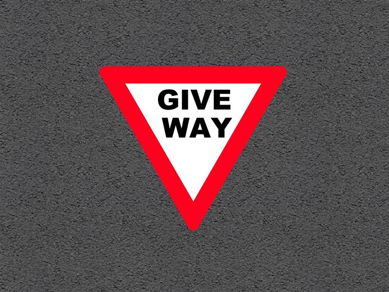 Technical render of a Give Way